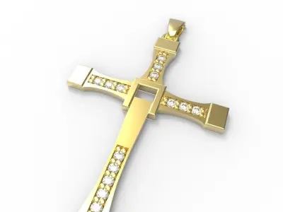 Cross Pendant Fast And Furious Vin Diesel Jewelry 3D print model