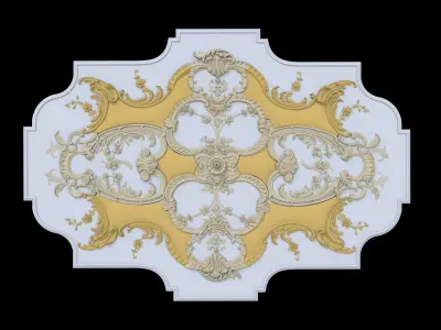 Ceiling ornament decorate plester 3d model classic 3D model