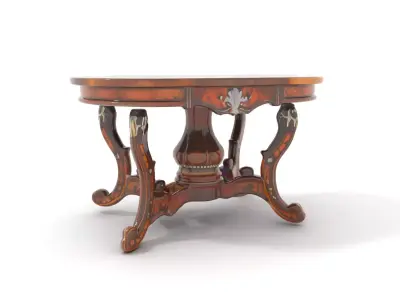 Antique Walnut Table model pack Low-poly 3D model