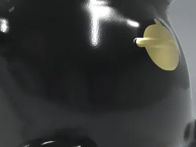 Lucky fortune cat Low-poly 3D model