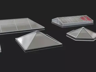 Skylights Low-poly 3D model
