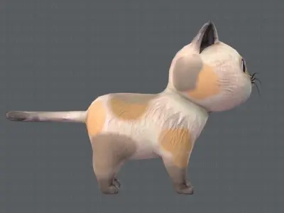 Cat Cartoon V01 Low-poly 3D model