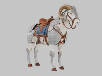 Armored Ram 3D Model Low-poly 3D model