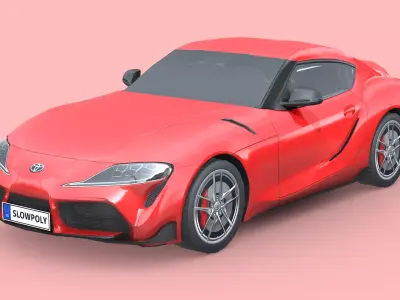Toyota Supra 2020 Low-poly 3D model