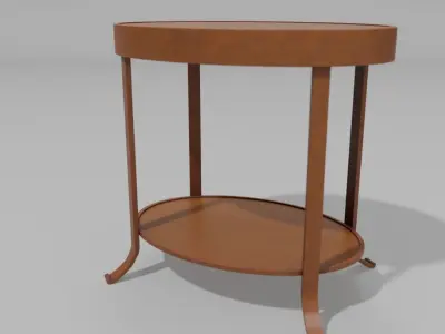 The Oval dining coffee table Free low-poly 3D model