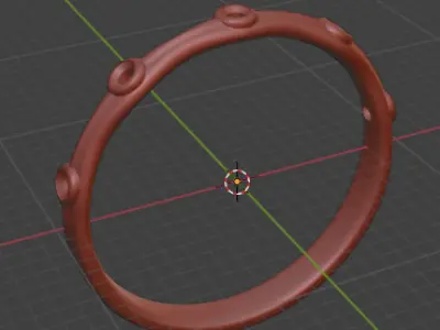 Ruby Glimmers Ring - 3D print ready 3D print model 3D print model