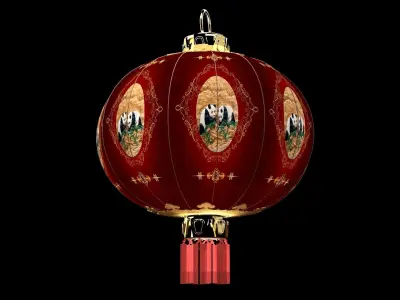 Chinese red lantern   3D model