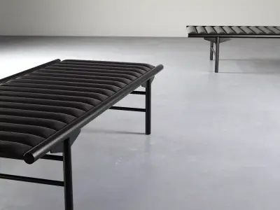 Daybed leather bench 3D model