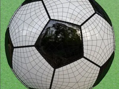 Soccer ball low-poly game-ready Low-poly 3D model