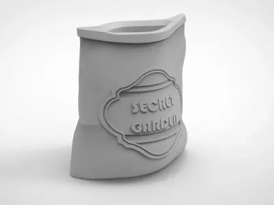 Cement bag shape vase 3D print model