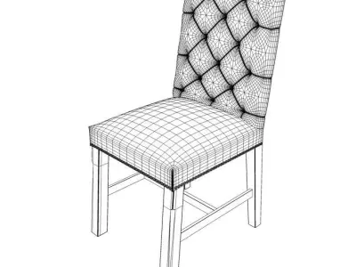 Traditional GAINBOROUGH leather chair 3D model