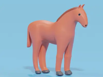 Cartoon Horse 3D model purchase
