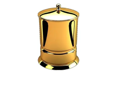 Brass Trashcan 3D model