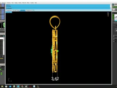Luxury Floral Diamond Gemstone Pendant 3D Model 4255 3D print model