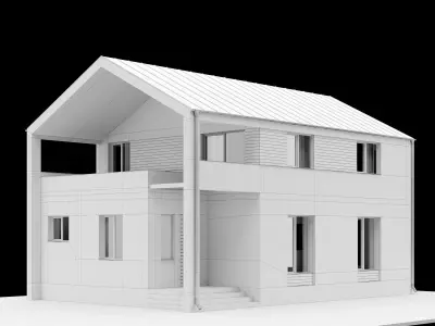 Modern house 01 3D model