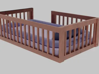 Toddler floor bed 3D model