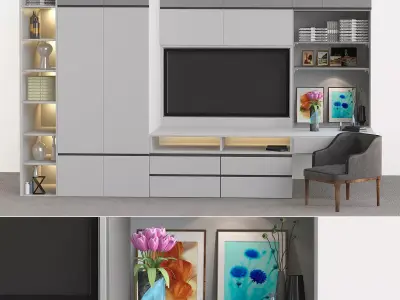 Wardrobe boards tv 3D model