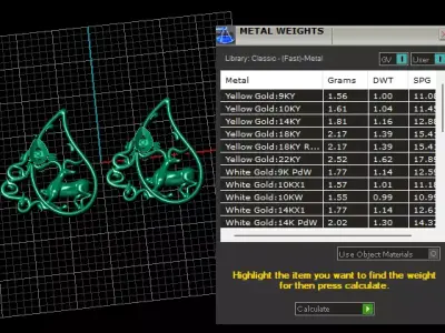 Emerald Gazelle Earrings 3D print model