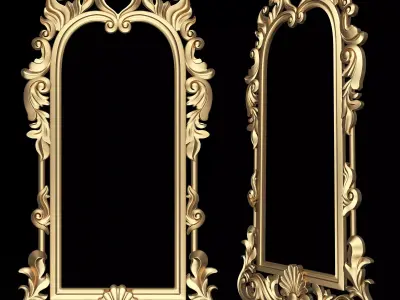 Classic Mirror 06 Low-poly 3D model