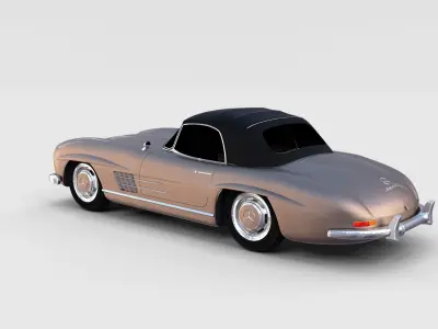 Mercedes 300SL Roadster Top Up rev 3D model