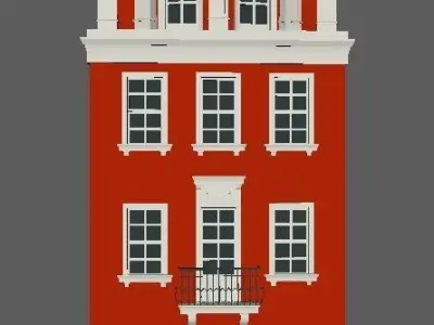 cityscape building Low-poly 3D model