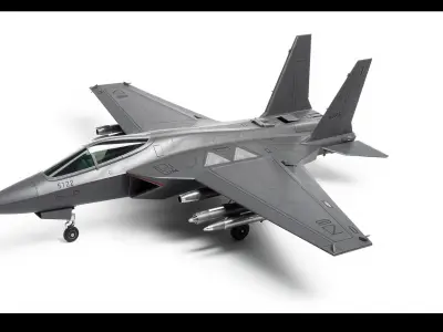ShadowHawk Attack Jet Fighter model pack Low-poly 3D model