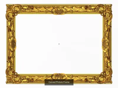 5 carved frames set 3D Model Pack get