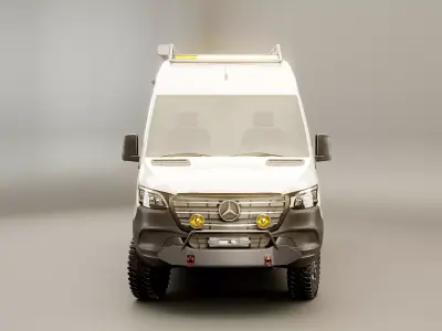 Mercedes Sprinter 4x4 Camper with Bicycle  3D model