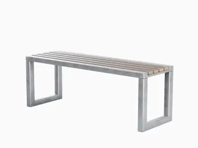 Outdoor Bench V 02 02 Low-poly 3D model