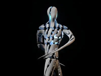 Abstract statue 2 Low-poly 3D model