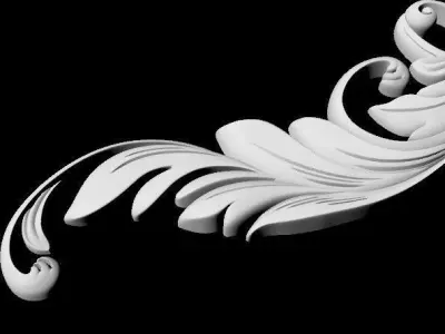 Central decor ornament for furniture 3D model 802