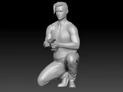 RC CAR RACE CONTROLLER BOY 2 3D print model