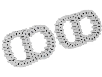 Fashion Diamond Earring 4617 3D print model