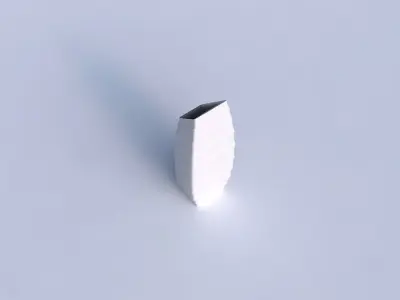 Vase bent rectangle with small horizontal sections 3D print model