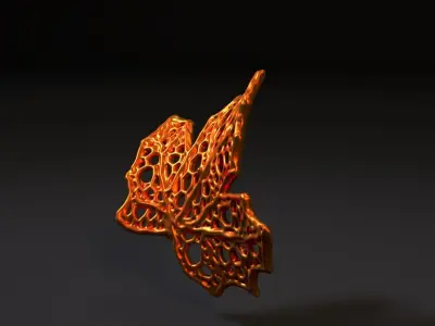 Decor maple autumn leaf 3D print model