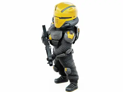 CYBER SOLDIER XC-300  Rigged for Unreal Engine - Unity - MIXAMO  3D model