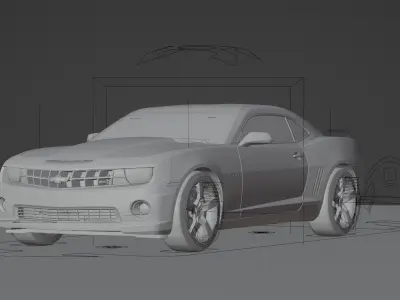 2010 camaro Rigged Low-poly 3D model