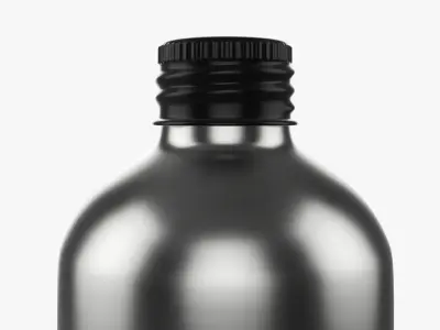 Bottle with cap metal medium 3D model
