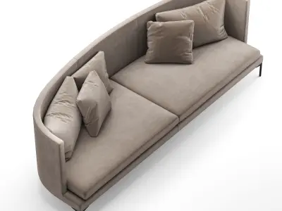 Living Divani sofa Clan 4seats 3D model