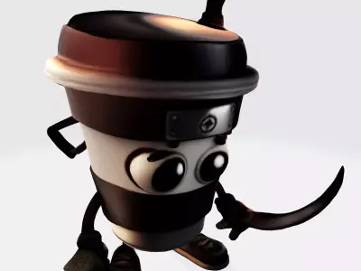 Cute Cappuccino Assassin 3D Print Ready Character 3D Model 3D print model
