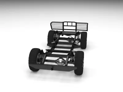 SUV Chassis 3D model