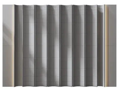 Headboard Wall Panel Decor 98 3D model