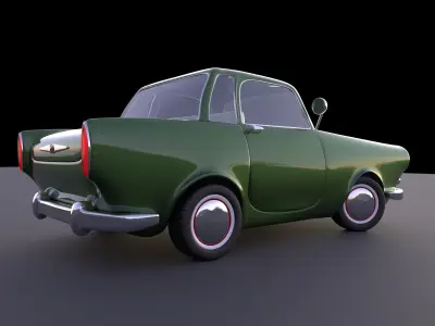 Stylized Car Rigged 3D model