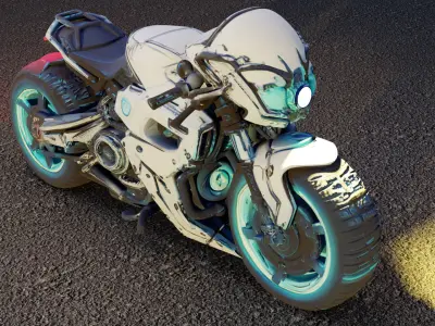 Voidrunner Sci-Fi Motorcycle 3D Model Low-poly 3D model