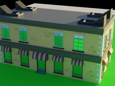 RESTAURANT Model building Low-poly 3D model
