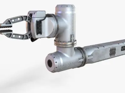 Robotic Manipulator Arm with Integrated Camera and Gripper 3D model