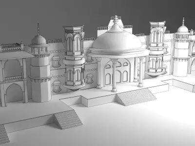 Indian Wedding Stage 3D model