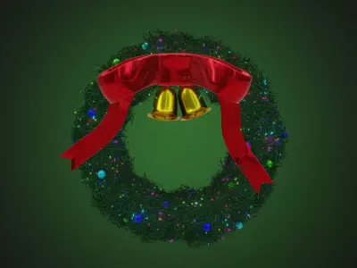 Cristmass wreath Free 3D model