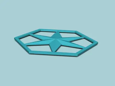 Hexagonal Wall Panel A17 Star - Interior Design Decoration 3D print model
