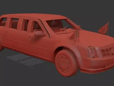 Cadillac US Presidential State Car 2009 3D print model